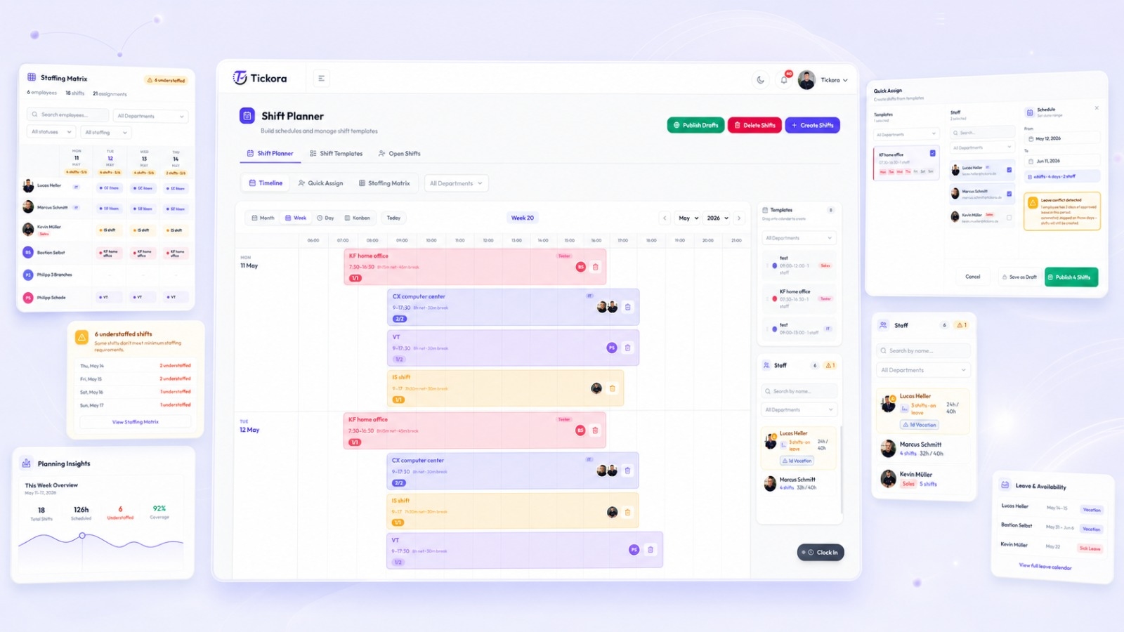 Tickora Absence Calendar, real screenshot of the product page